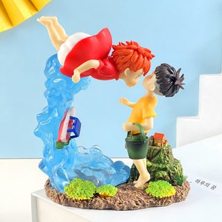 벼랑 위의 포뇨 소스케 만남 장면 PVC 피규어 애니 캐릭터 장식 소품 도매
