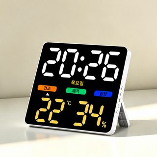 LED 디지털 대형 화면 알람시계 온습도 블루투스 벽걸이 탁상 전자시계