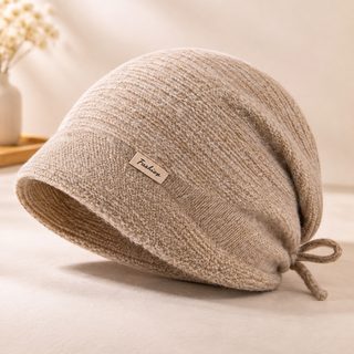 일본계 나른한 바람 더미 모자 가을 겨울 보온 귀 보호대 비니 얼굴 보정 작은 모자 심플 빈티지 모자녀