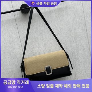 크로스보더 빈티지 트렌드 패키지 숄더백 메탈 스퀘어 버클 질감 겨드랑이
