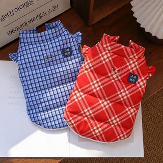 고용모 고양이 옷 신상 가을 겨울 도매 한국계 빈티지 강화 보온 조끼 고양