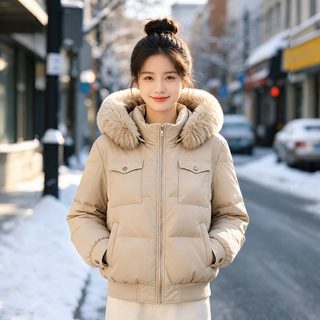 고급스럽고 두꺼운 겨울 면복 여성 쇼트 디자인 감각 후드 2026년 면저고리 신상 대모령 한국계 외투