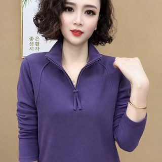 여성 긴팔 티셔츠 가을 겨울 보온 슬림핏 하이넥 이너티 엄마옷 데일리 상