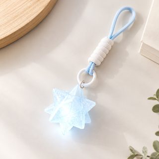 3D 프린팅 LED 별 키링 가방 장식 스트랩 열쇠고리
