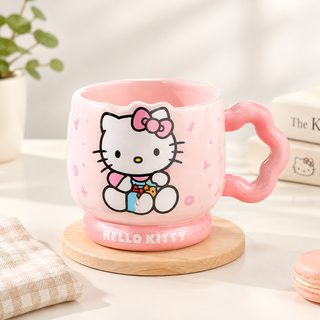 캐릭터 도자기 머그컵 420ml 손잡이 커피잔 사무실 생일 선물
