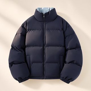 2026新款男女同款美式高街立领休闲棉衣拉链款面包服外套短款棉衣