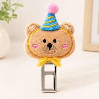 차량용 곰돌이 판다 봉제 안전벨트 버클 클립
