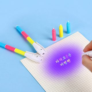 UV 라이트펜 자외선 투명 형광펜 무색 발색 마커 비밀 표시펜
