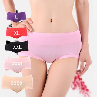 423 여성 미드라이즈 대나무 섬유 모달 삼각 팬티 빅사이즈 L-4XL 사계절 속옷