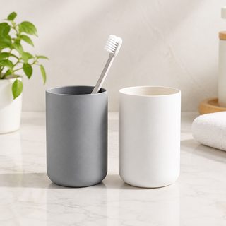 심플 PP 양치컵 300ml 칫솔꽂이 욕실 세면컵