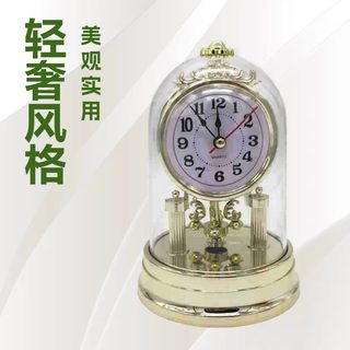 레트로 유럽풍 거실 탁상시계 무소음 장식 알람시계 금색 은색 F010
