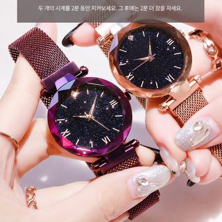 틱톡 폭발금 현물 도매 여성 스타필드 석영 시계 게으른 시계 자석 시계 벨
