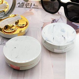 신형 심플한 대기 콘택트렌즈 케이스 케어 케이스 반려함 듀얼 콤팩트 수납