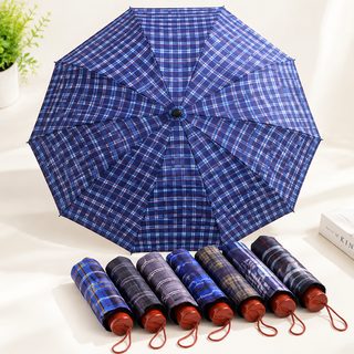 남녀공용 체크 3단 접이식 우산 양산 겸용 보강형 소형·대형·특대형 1~3인