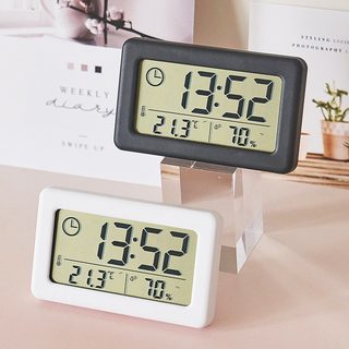 Hyda YD005 북유럽 스타일 LCD 디지털 알람시계 온습도계 달력 탁상시계