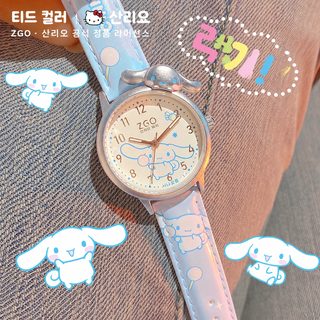 정항 시나모롤·헬로키티 캐릭터 아동 학생 여성 손목시계 방수 쿼츠 시계