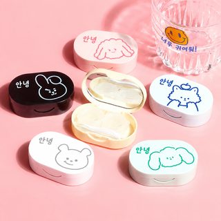 신형 캐릭터 휴대용 콘택트렌즈 케이스 관리 케이스 스텔스 수납 교체 케이