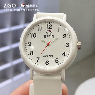 정항 산리오 헬로키티 도라에몽 학생용 야광 아날로그 쿼츠 손목시계 수능