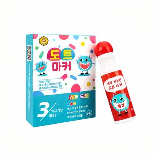 땡땡이 낙서펜 어린이 수세식 땡땡이 붓 세트 유아 조교 회화 계몽 수채화