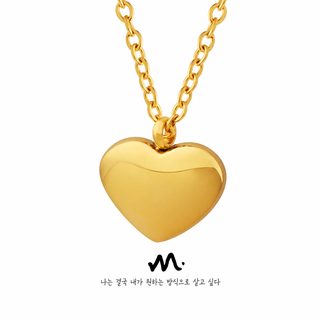 크로스보더 인기 복숭아 하트 커플 목걸이 2023 신형 붐 도금 18k 진금 티타늄