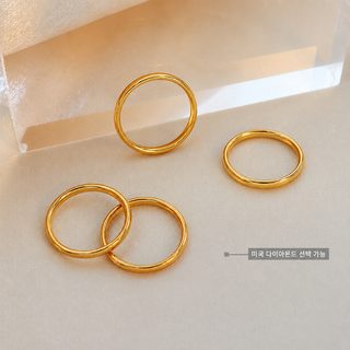티타늄강 재질 소권 조리개 반지 꼬리 반지는 18K 진금을 도금하여 퇴색하지