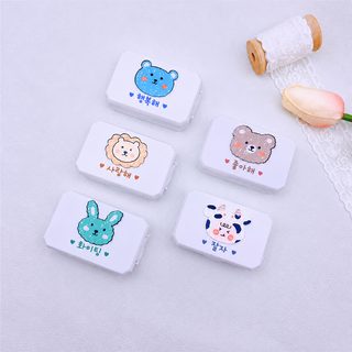 새로운 콘택트렌즈 케이스 관리 케이스 휴대용 귀여운 렌즈 반려 케이스 도
