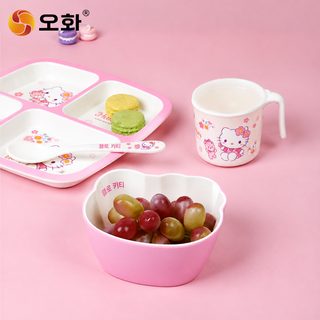 삼려구 그릇 벚꽃 케이티 고양이 미민 식기 어린이 식기 아기 그릇 어린이