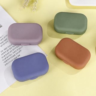 심플 무광 콘택트렌즈 케이스 미용렌즈 보관용 휴대용 더블 렌즈통 118