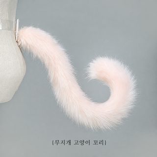 머리 대신 귀여운 고양이 무지개 고양이 꼬리 코스프레 액세서리 손모조 짐