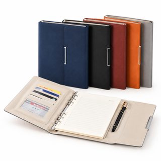 A5 B5 인조가죽 3단 링바인더 비즈니스 노트