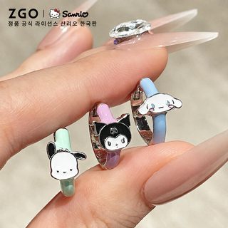 삼려갈매기 귀걸이 귀걸이 일본계 귀여운 파차개 달콤한 소녀 귀걸이 여자친구 커플링 반지