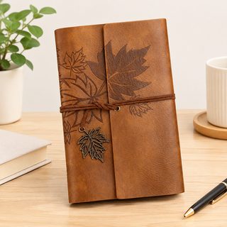 단풍잎 장식 인조가죽 루스리프 다이어리 A5 A6 A7