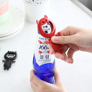 스테인리스 맥주 병따개 휴대용 주방 식당 오프너 블랙 레드