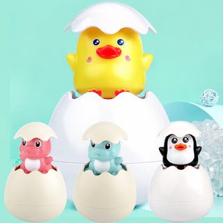 유아 목욕장난감 오리 펭귄 공룡알 물분사 어린이 물놀이 장난감 도매
