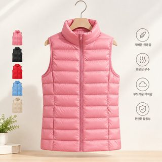 羽绒马夹女短款羽绒背心女轻薄羽绒马甲女冬羽绒坎肩女外穿外套女