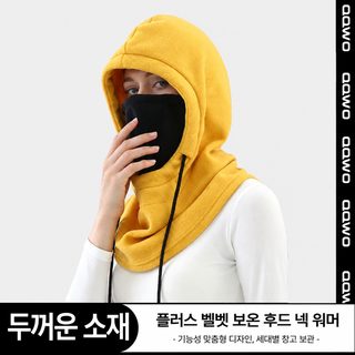 루이둥 겨울 방한 바라클라바 남녀공용 기모 스키 자전거 방풍 넥워머 일체