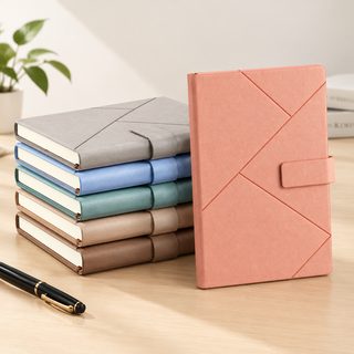 A5 B5 인조가죽 자석 버클 업무용 회의 노트 다이어리