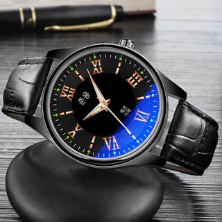 zexil 초박형 야광 남성 손목시계 40mm 가죽밴드 심플 커플 쿼츠시계