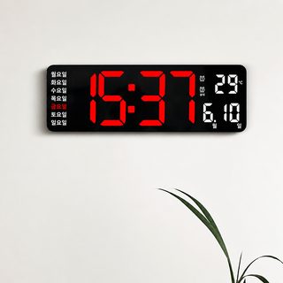 13인치 심플한 좌걸이 겸용 거실 시계 큰 글씨체 전자시계 여러 조 알람 온