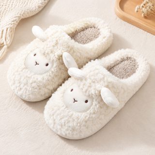 귀여운 동물 캐릭터 겨울 털슬리퍼 미끄럼방지 커플 실내화