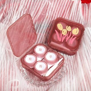 콘택트렌즈 케이스 관리 케이스 렌즈 반려함 듀얼 콤팩트 DIY 교체 케이스 77