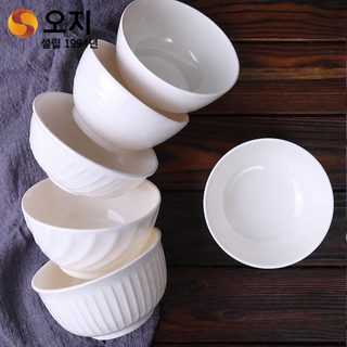 오화 멜라민 밥그릇 업소용 호텔 식당 국그릇 모조 도자기 원형 식기