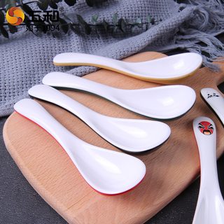 오화 멜라민 중국식 샤브샤브 숟가락 투톤 식기 로고 인쇄 맞춤 제작