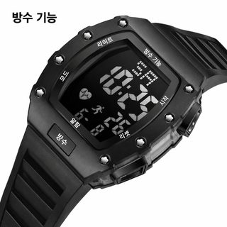 대외 무역 전자 시계 큰 시계판 방수 패션 학생 시계 남자 LED 야광 전자 시