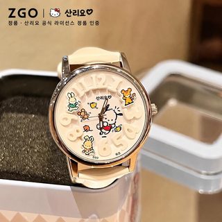 HelloKitty 여성 학생용 방수 야광 쿼츠 손목시계