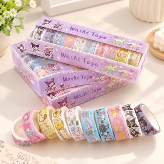 캐릭터 키즈 큐티 소녀 스티커 장식 소재 DIY 대집합 손장부와 종이 테이프 10권