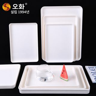 오화미민 멜라민 직사각 디저트 트레이 카페 거실용 상업용 서빙 쟁반
