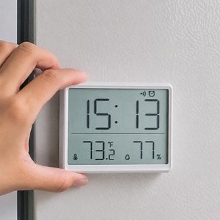 LCD 디지털 벽걸이 전자시계 온도계 알람시계 8218 심플 소형 시계