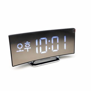 창의 곡면 전자 시계 대형 스크린 LED 시계 거울 시계 무음 알람 공장 6507