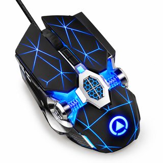 USB 유선 게이밍 마우스 7버튼 매크로 3200DPI LED 조명